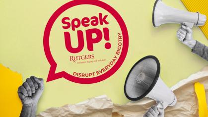 SPEAK UP Banner. Disrupt everyday bias.