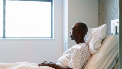 patient in hospital bed