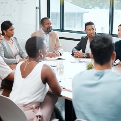 Group of colleagues at a conference table